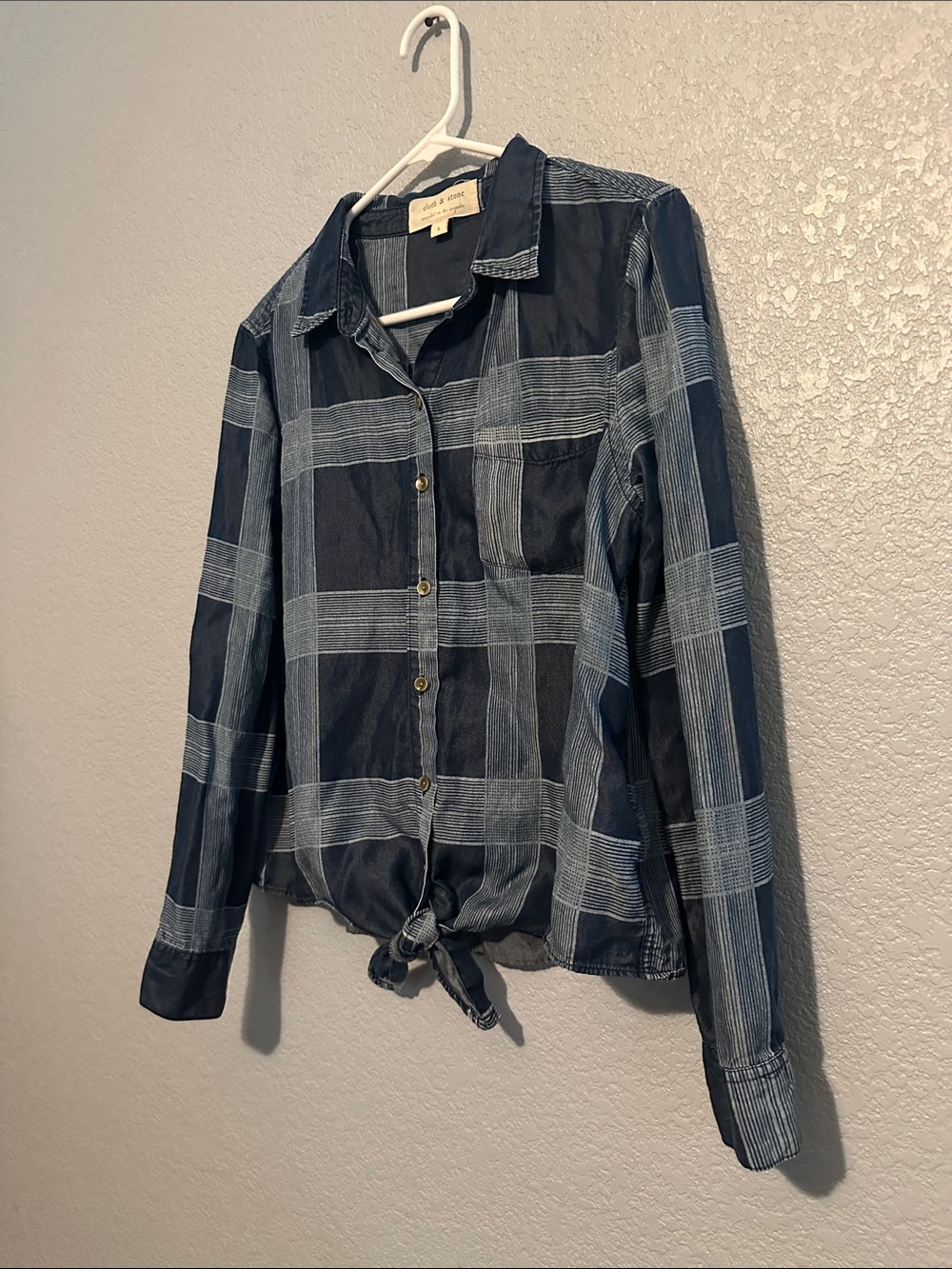 Anthropologie Cloth & Stone Plaid Top - Picture 4 of 7